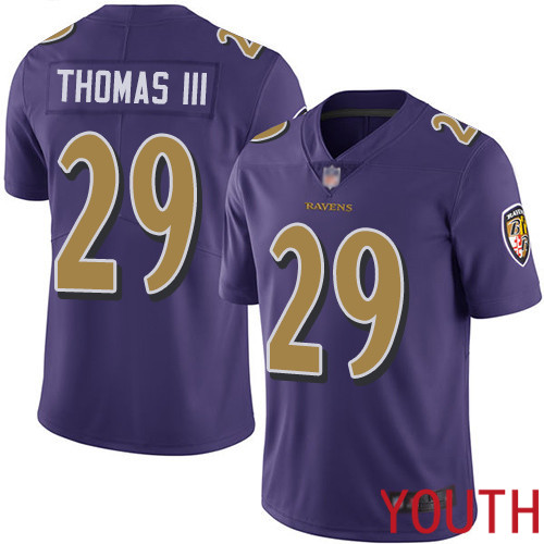 Baltimore Ravens Limited Purple Youth Earl Thomas III Jersey NFL Football #29 Rush Vapor Untouchable->youth nfl jersey->Youth Jersey